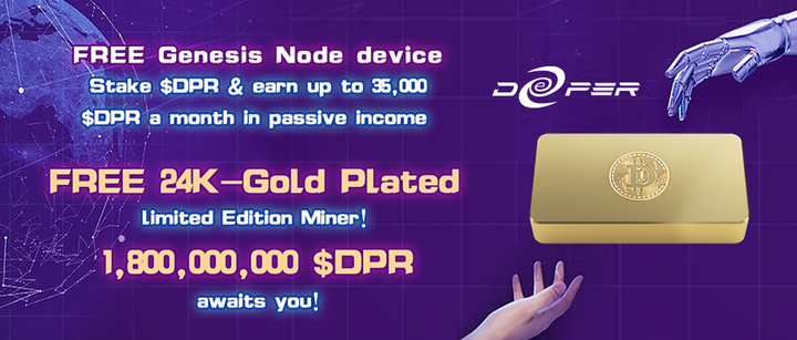 Deeper Network’s Genesis Node Mining Launched — Free 24K Gold-Plated Miner Giveaway
